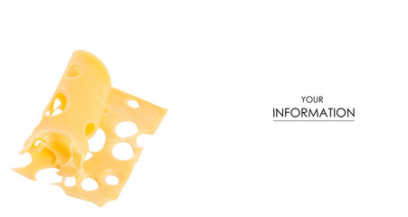 Sliced cheese on pieces pattern