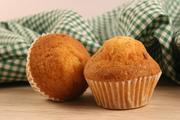 Chocolate muffin closeup