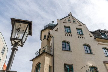 Fototapeta na wymiar Laterne in der Altstadt von Füssen