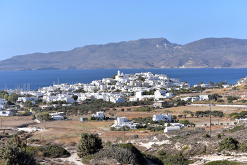 Fototapeta na wymiar The port town of Adamas, Milos Island, Greece 