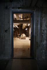 Fototapeta na wymiar spooky basement doorway