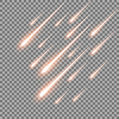 Meteor rain background, orange color © jubal_light