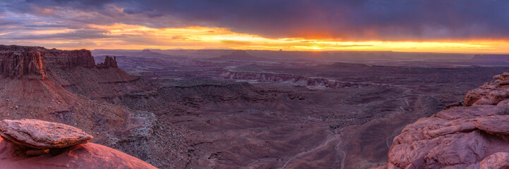 Canyonlands Grand Viewpoint Sunset Panorama