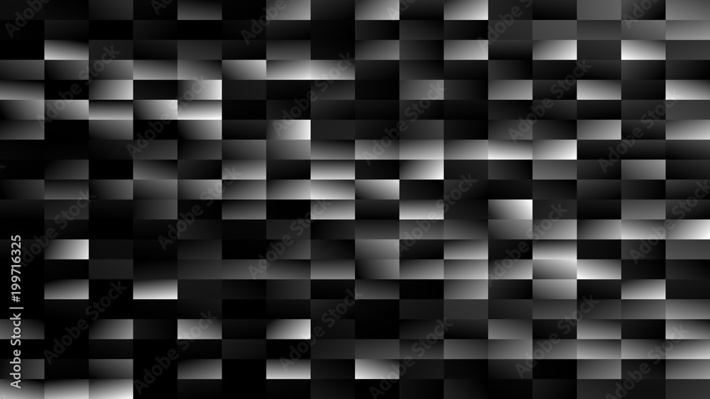 Poster black mosaic rectangle background - modern vector design from gradient rectangles