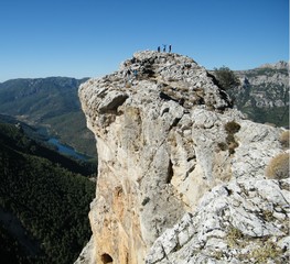 Fototapeta premium Llegada a la cima