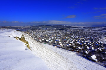 View of the winter city