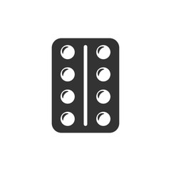 Pill vector icon in flat style. Tablet illustration on white isolated background. Capsule medical concept.