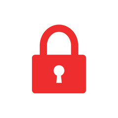 Padlock icon in flat style. Lock, unlock security illustration on white isolated background. Padlock business concept.