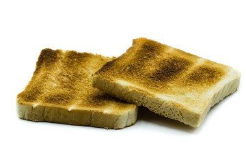 Toast Toastscheibe scheibe isoliert freigestellt auf weißen Hintergrund, Freisteller