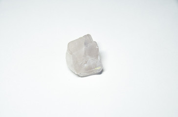  pink quartz mineral isolated over white background