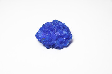 Fototapeta premium chalcanthite mineral isolated over white background