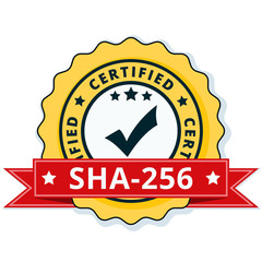 SHA-256 Certified label illustration