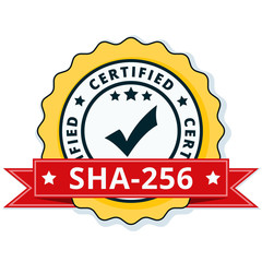 SHA-256 Certified label illustration