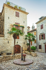 Fototapeta na wymiar Montenegro. Streets of the Old City of Kotor