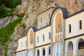 Fototapeta na wymiar Montenegro. Monastery Ostrog in the mountains
