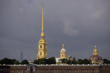 Peter and Paul cathedral at summer, Saint Petersburg, Russia