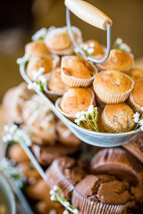 Catered Blueberry Muffins at a Breakfast Party