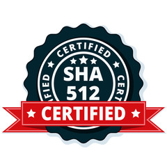 SHA-512 Certified label illustration