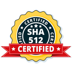 SHA-512 Certified label illustration
