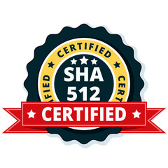 SHA-512 Certified label illustration