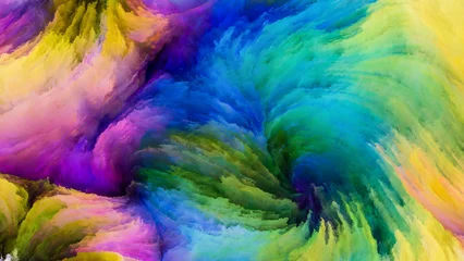 Foto auf Acrylglas Gemixte farben Colorful Paint Solution