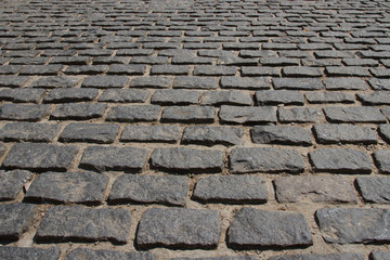 Сobblestone pavement.