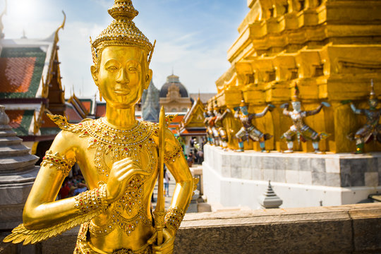 Golden Angel, Ki-nara, at Wat Phra Kaew, Grand Palace, Bangkok, Thailand