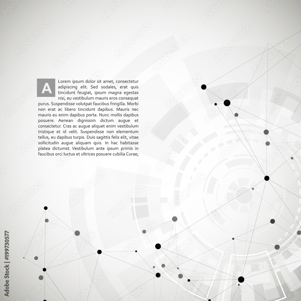 Poster vector abstract polygonal social network and creative background