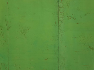 green texture of an old metal garage