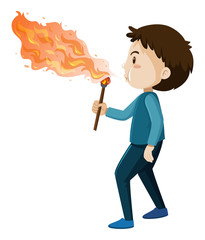 A Fire Blower on White Background