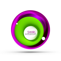 Spiral swirl flowing lines 3d vector abstract digital motion background design. Rotating concept