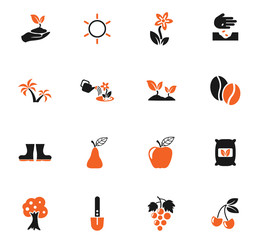 plants icon set