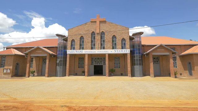 The Paruwasi Nyamata Church's facade