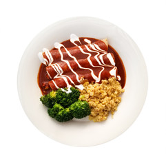 Enchiladas in Red Sauce