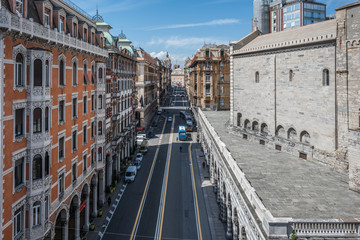 Fototapeta na wymiar Architecture and sights of the Italian city of Genoa