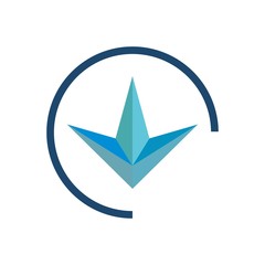 company logo design with tree star