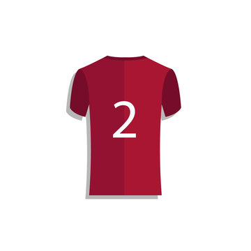 Jersey Soccer Number 2 Vector Template Design Illustration