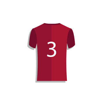 Jersey Soccer Number 3 Vector Template Design Illustration