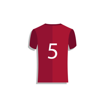 Jersey Soccer Number 5 Vector Template Design Illustration