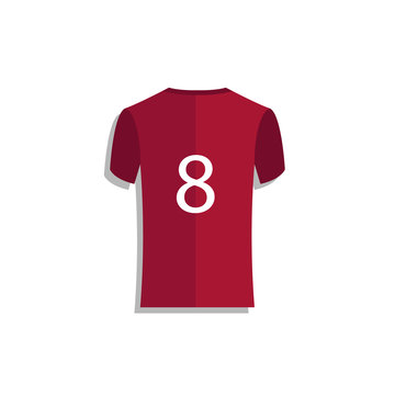 Jersey Soccer Number 8 Vector Template Design Illustration