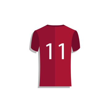 Jersey Soccer Number 11 Vector Template Design Illustration