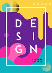 Poster Memphis Abstract Design 