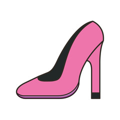 high heel shoe icon vector illustration design