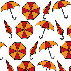 umbrellas accessory weather decoration background vector illustration