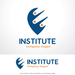Institute Logo Template Design Vector, Emblem, Design Concept, Creative Symbol, Icon