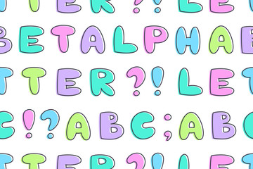 seamless pattern of letters