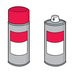 vector set of spray can