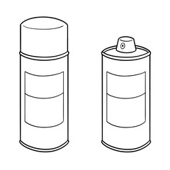 vector set of spray can