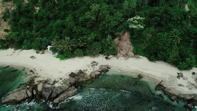 Beautiful aerial footage of Nampu Beach, South Yogyakarta, Indonesia - March, 2018