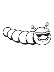 raupe doof witzig sonnenbrille